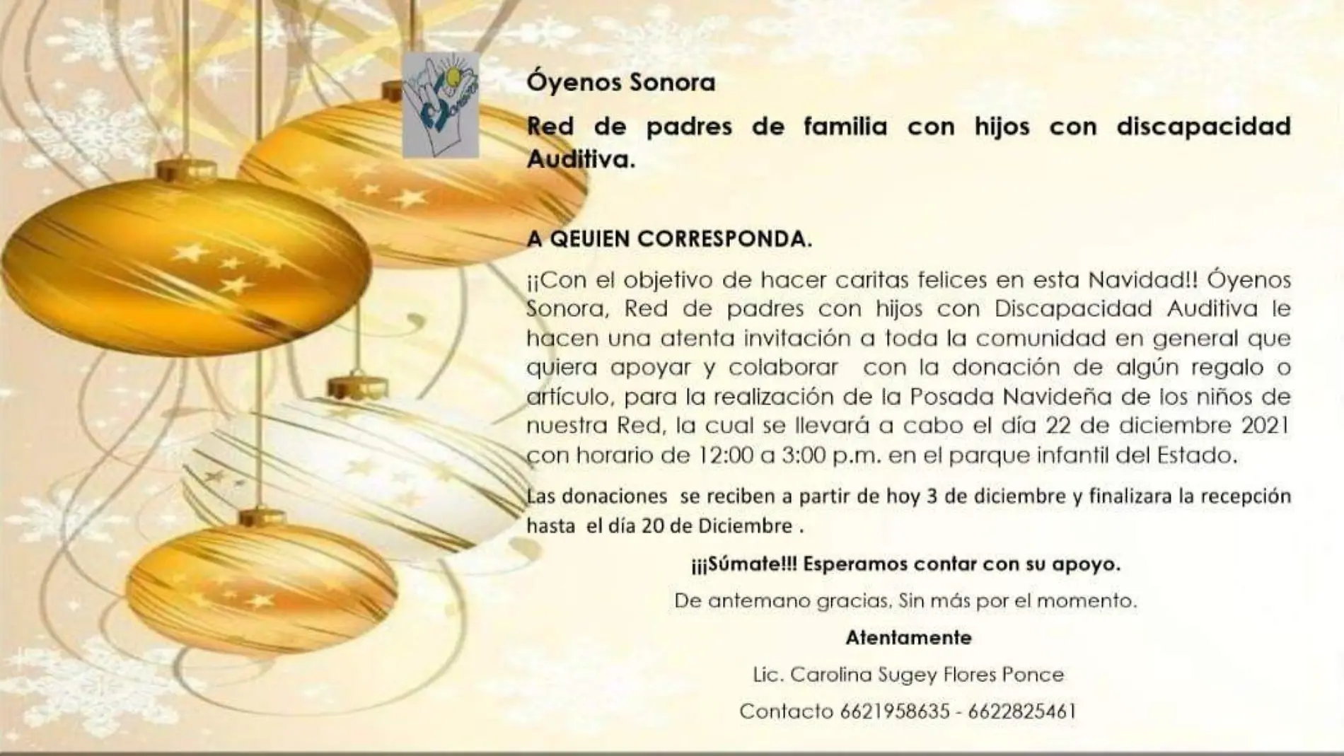 invitación de Óyenos Sonora 